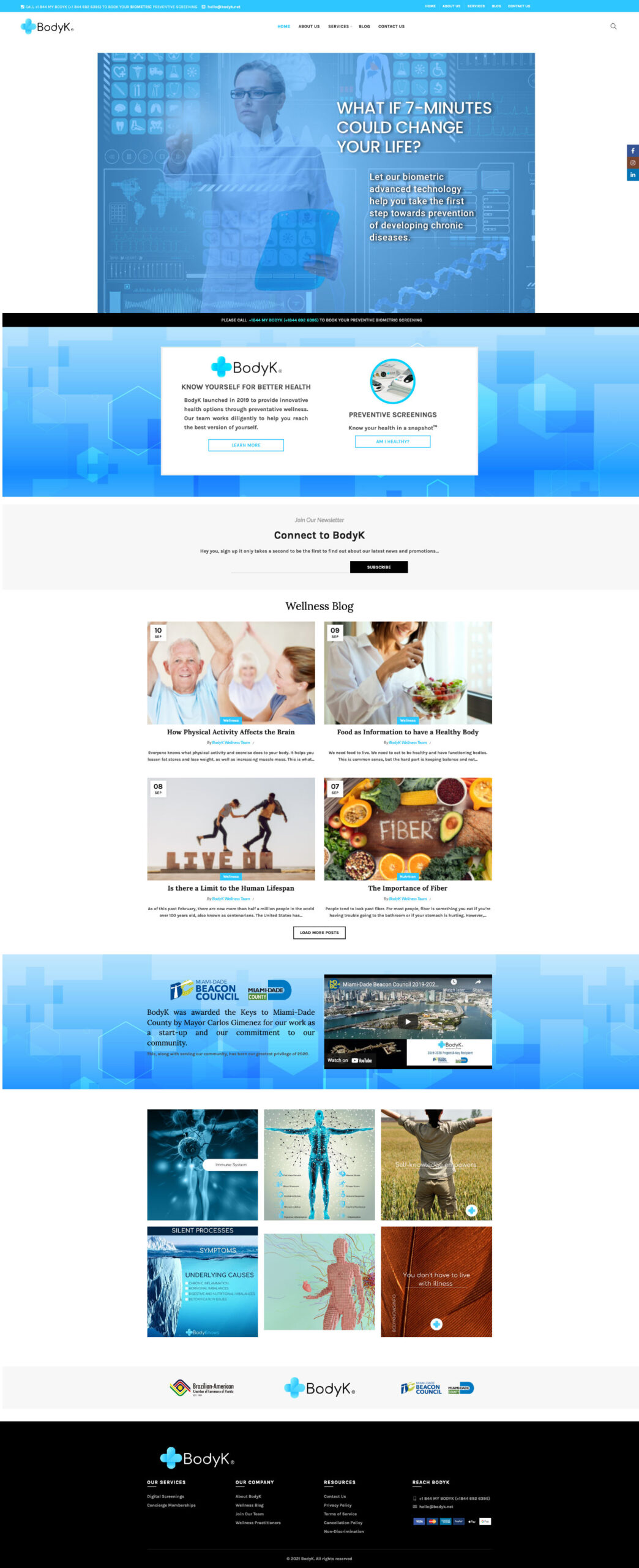 BodyK website before redesign