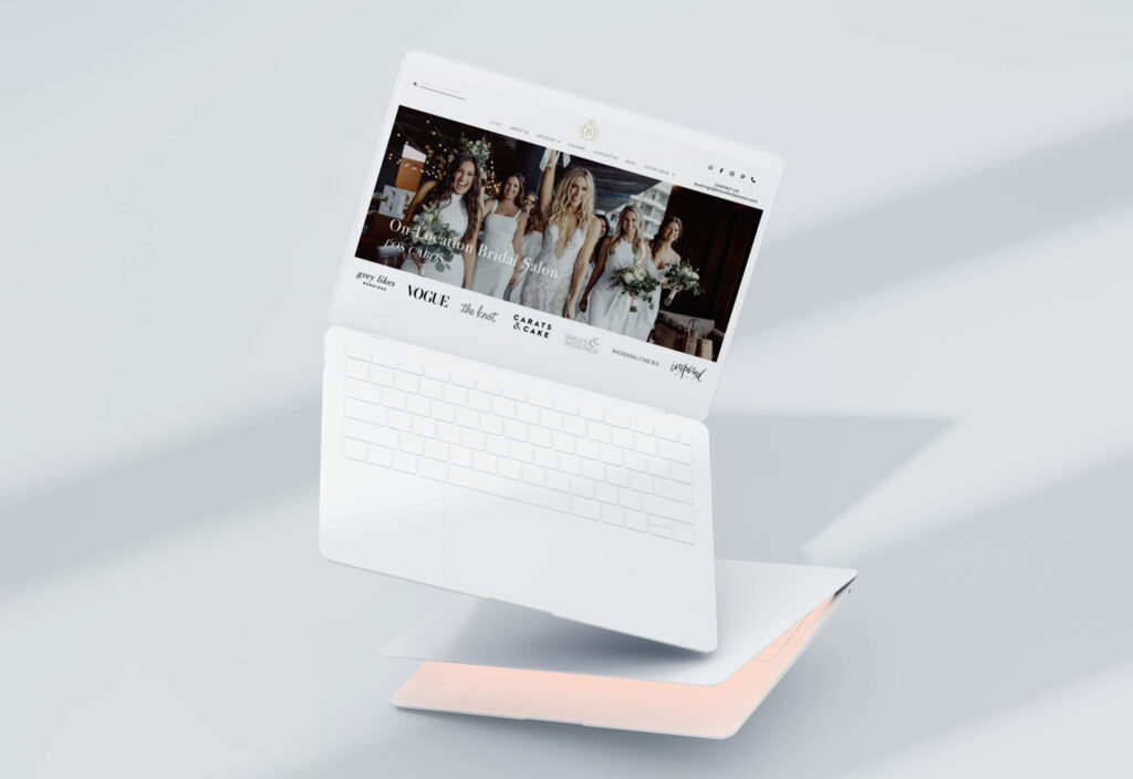 Blanc Bridal Salon logo and website redesign